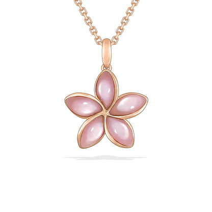 41699 - 14K Rose Gold - Plumeria Pendant