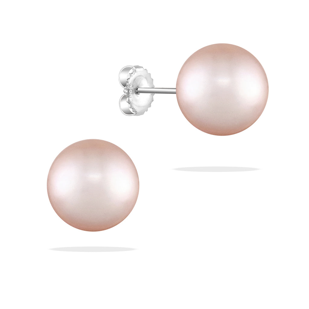 Pink Freshwater Pearl Stud Earrings