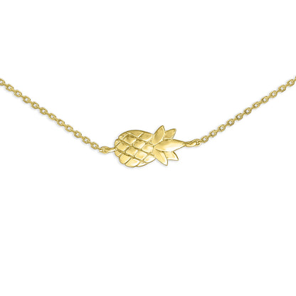 43789 - 14K Yellow Gold - Pineapple Adjustable Necklace