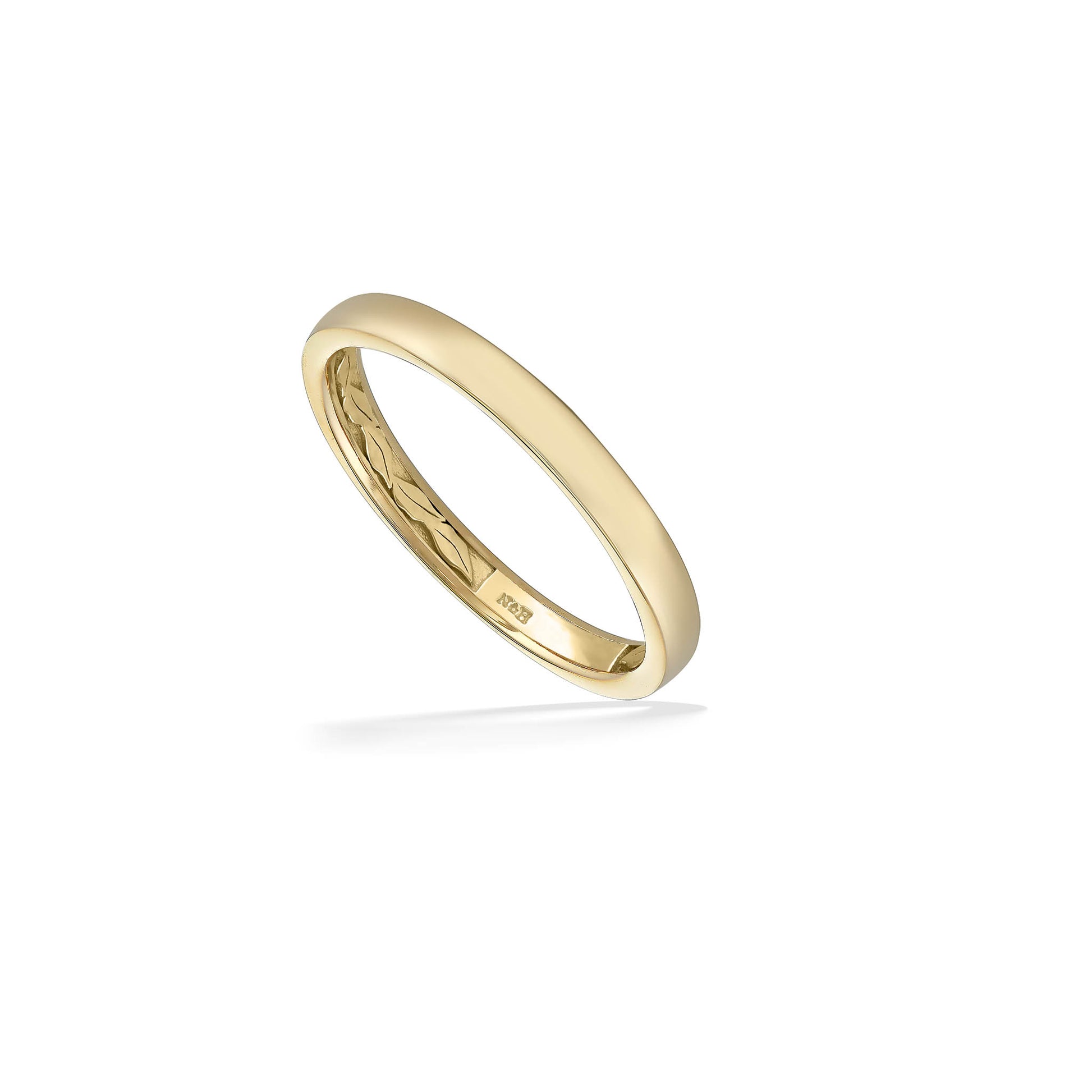 44188 - 14K Yellow Gold - Maile Leaf Wedding Band