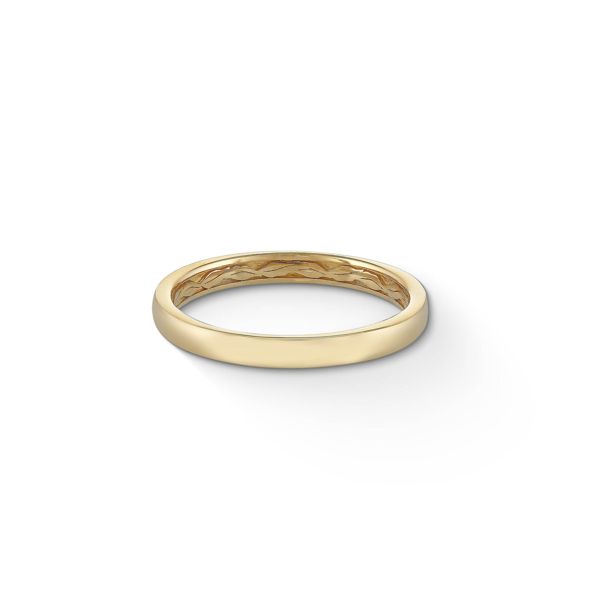 44188 - 14K Yellow Gold - Maile Leaf Wedding Band