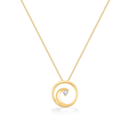 44320 - 14K Yellow Gold - Na Keiki (Children's) Wave Pendant