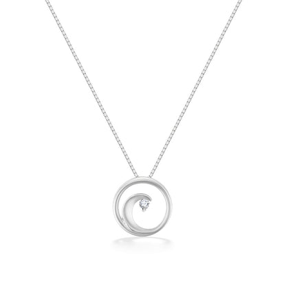 44321 - 14K White Gold - Na Keiki (Children's) Wave Pendant