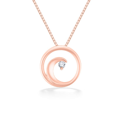 44322 - 14K Rose Gold - Na Keiki (Children's) Wave Pendant