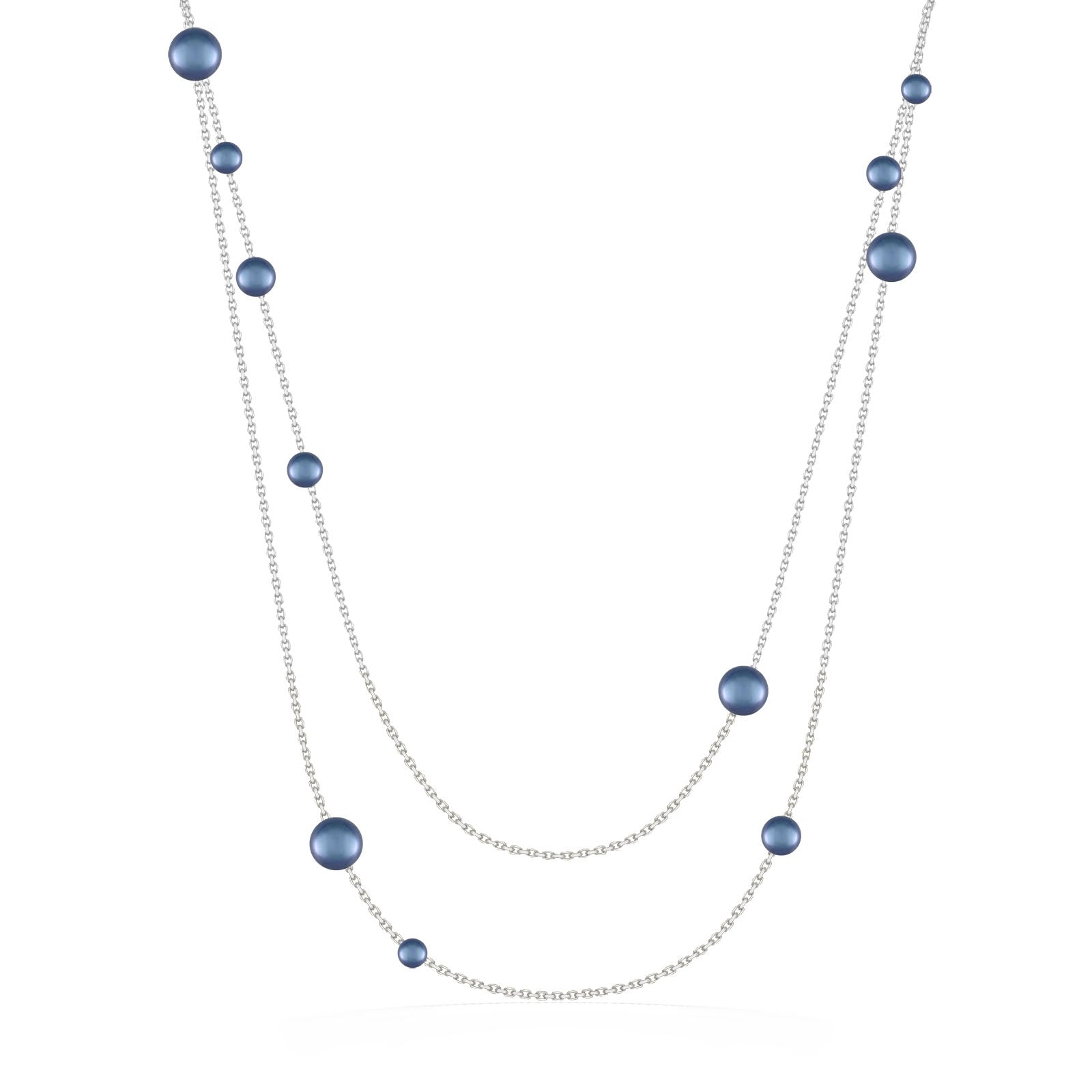 Blue Akoya Pearl Necklace