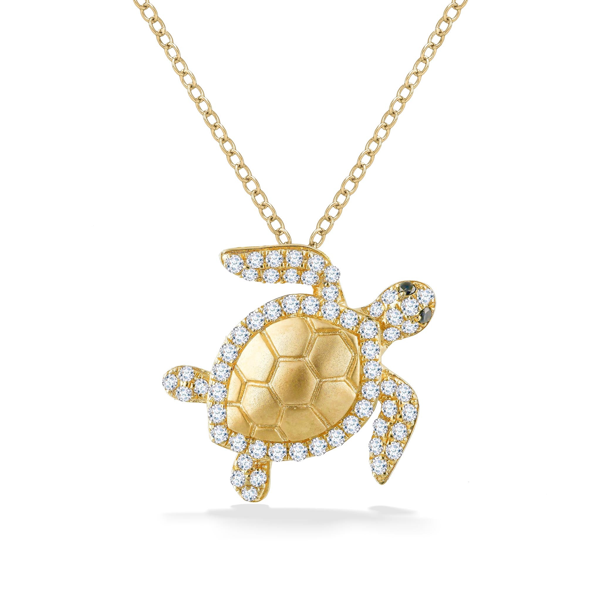 Effy Sea Turtle Pendant – 14k Yellow Gold & Diamond – Na Hoku