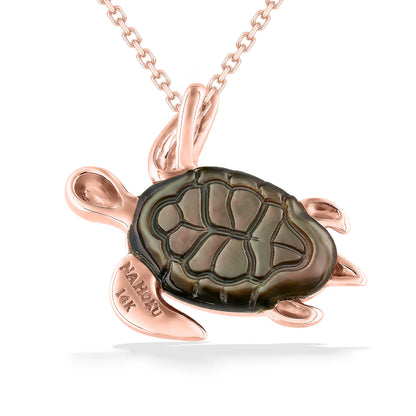 44476 - 14K Rose Gold - Honu Pendant