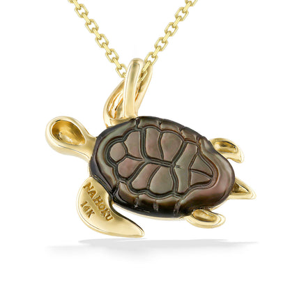 44447 - 14K Yellow Gold - Honu Pendant