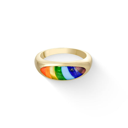 44572 - 14K Yellow Gold - Rainbow Ring